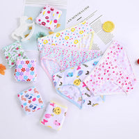 12Pcs/Lot Cotton Panties Girls Kids Short Briefs Children Underwear Child Cartoon Shorts Underpants Girl Panties Cute Summer New