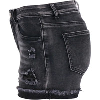 2025 New Women Summer Black Denim Shorts Fashion High Waist Elastic Shorts Jeans S-2XL Global Drop Shipping