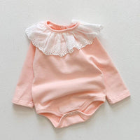 2021 New Autumn Kids Girl Long Sleeve Embroider Rompers Spring Infant Baby Girl Romper