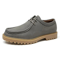 Men's Retro Casual Leather Shoes Classic Japanese Workwear for Outdoor Hiking Lace-Up