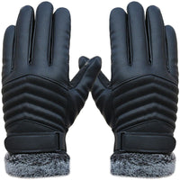 New Autumn Winter Velvet Gloves Men Touch Screen Mittens Glove Male Thickening Hiking riding Outdoor Non-slip Leather Gloves