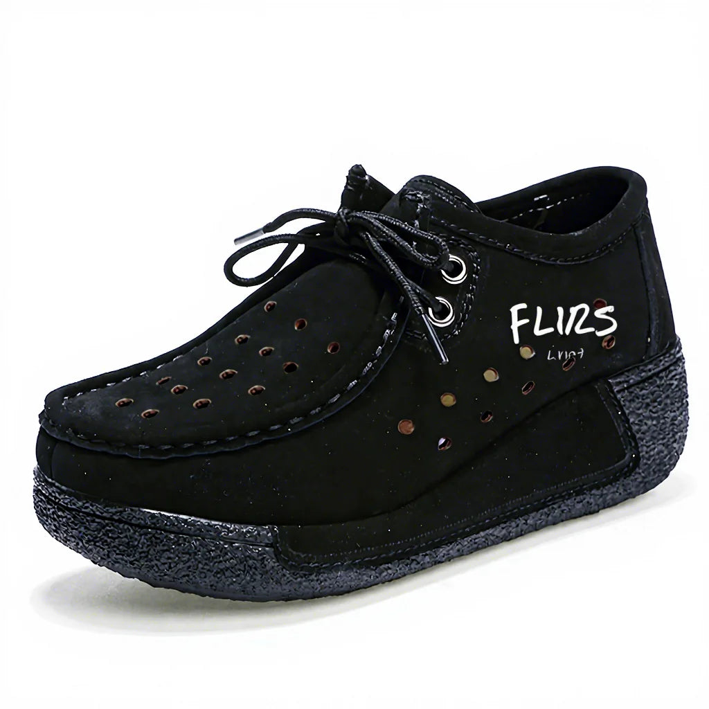Women Platform Shoes Casual Shoes Women Pu Leather Wedges Flats Rubber Boots for Women