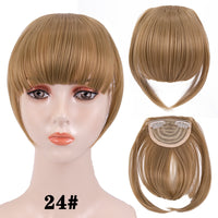 Leeons Short Synthetic Bangs Heat Resistant Hairpieces Hair Women Natural Short Fake Hair Bangs Hair Clips For Extensions Black