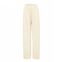 Sexy 18 Beige Pleated Wide Leg Pants Womens Pants Loose Trousers Officet Long Palazzo Pants