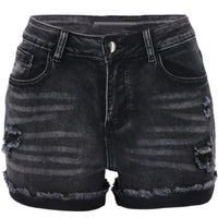 2025 New Women Summer Black Denim Shorts Fashion High Waist Elastic Shorts Jeans S-2XL Global Drop Shipping