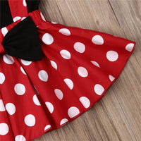 Baby Girls Ruffles Sleeveless T-shirt+Girl Bowknot Dot Red Suspender Skirt Baby Outfit Summer Clothing Toddler 2PCS set