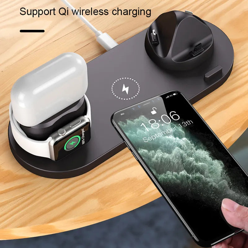 2023 Wireless Charger for iPhone 14/13/12 Fast Charger for iphone Fast Charging Pad Huawei Charging Dock Station 6 in 1