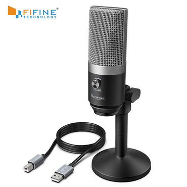 FIFINE USB Microphone for laptop and Computers for Recording Streaming Voice overs Podcasting for Audio&amp;Video K670