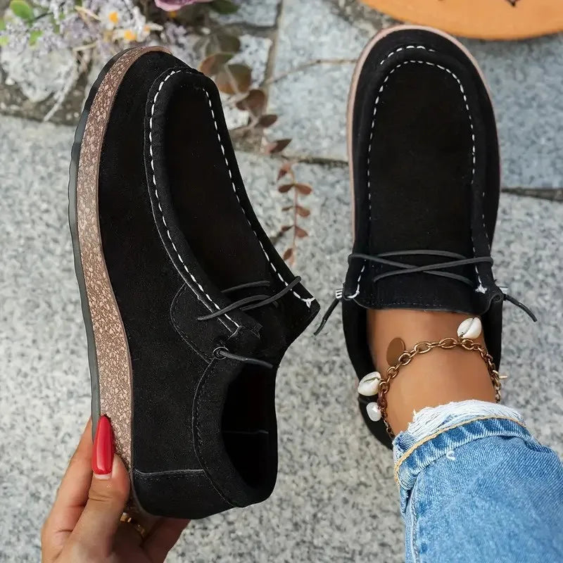 Hot Selling New Large Size Ethnic Style Lace-up Colorful Graffiti Canvas Flat Shoes