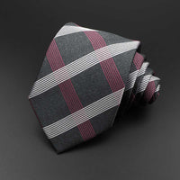 New Men&#39;s Tie Classic Solid Color Stripe Flower Floral 8cm Jacquard Necktie Accessories Daily Wear Cravat Wedding Party Gift