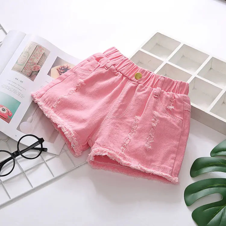 VIDMID Girls cotton Denim jeans Shorts Girls children Thin Soft Trousers Jeans Kids Children Casual Clothes Clothing  P164