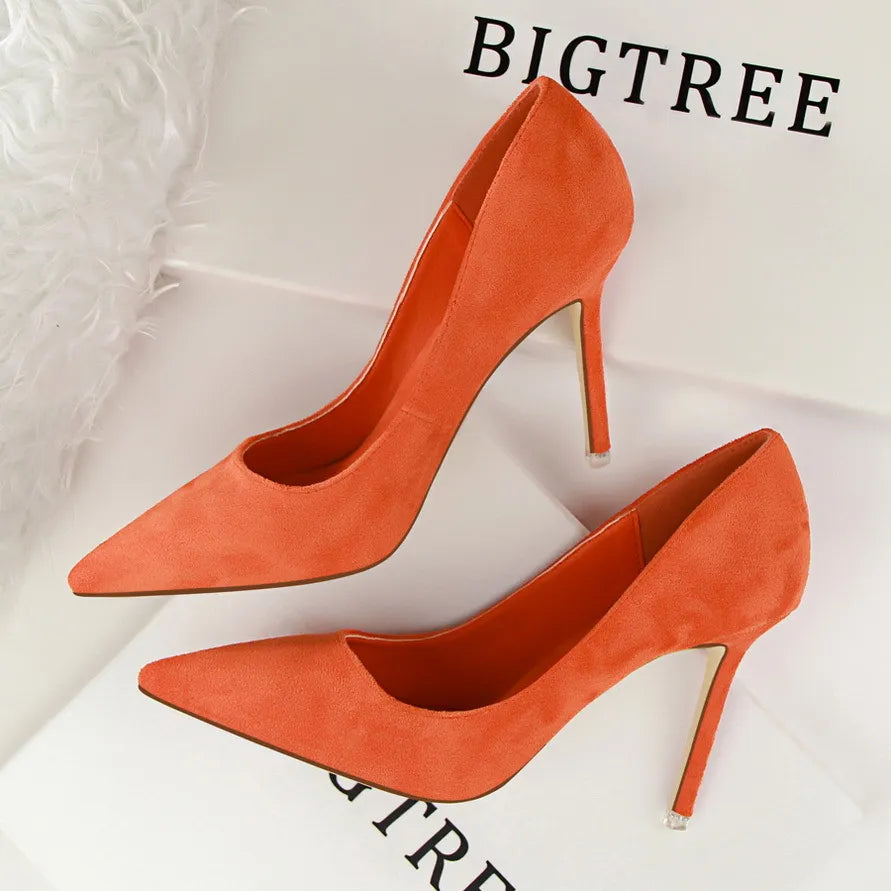 BIGTREE Shoes Women Pumps Fashion High Heels For Women Shoes Casual Pointed Toe Women Heels Stiletto Ladies Chaussures Femme