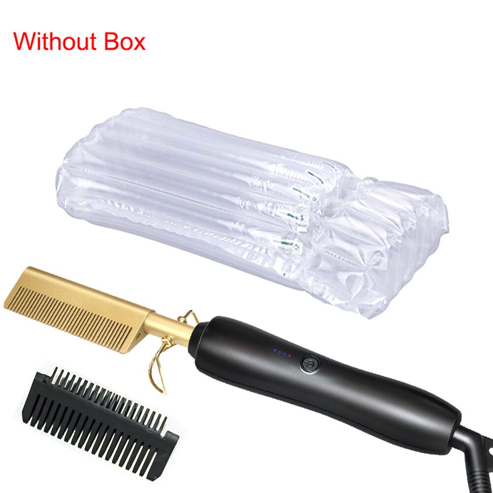 Heating Comb Straightener Electric Hot Comb Flat Iron Hair Straightening Brush Smoothing Iron Comb Hair Straightener Brush