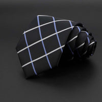 New Men&#39;s Tie Classic Solid Color Stripe Flower Floral 8cm Jacquard Necktie Accessories Daily Wear Cravat Wedding Party Gift