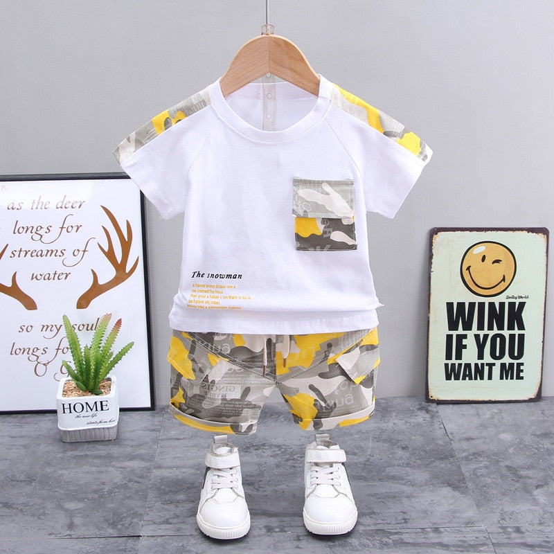 New Summer Baby Girl Clothes Suit Children Boys Cotton Cartoon T Shirt Shorts 2Pcs/sets Toddler Fashion Clothing Kids Tracksuits