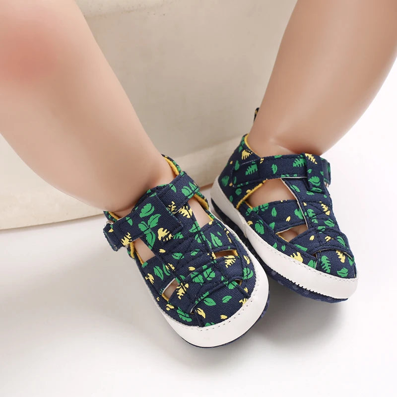 2022 Baby Boys Sandals Toddler Summer Kids Canvas Beach Holiday Shoes Newborn Baby Shoes For Boys 0-18M