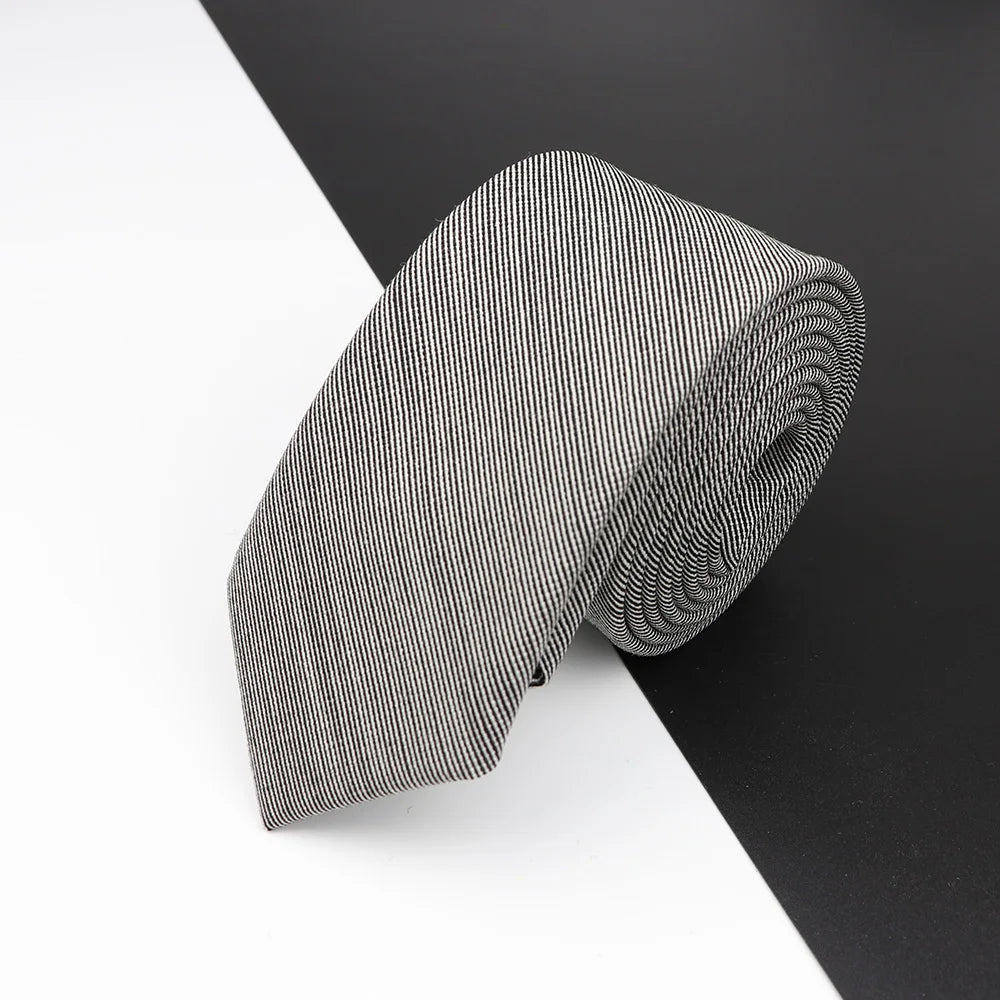 High Quality Classical Color Black Grey Skinny 100% Wool Tie Men Necktie For Business Meeting Fashion Shirt Dress Accessories