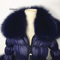 Furry Overcoat Winter Jacket Faux White Duck Down Abrigos Mujer Windproof Hooded Coat Fur Jacket Popular Puffer Jacket