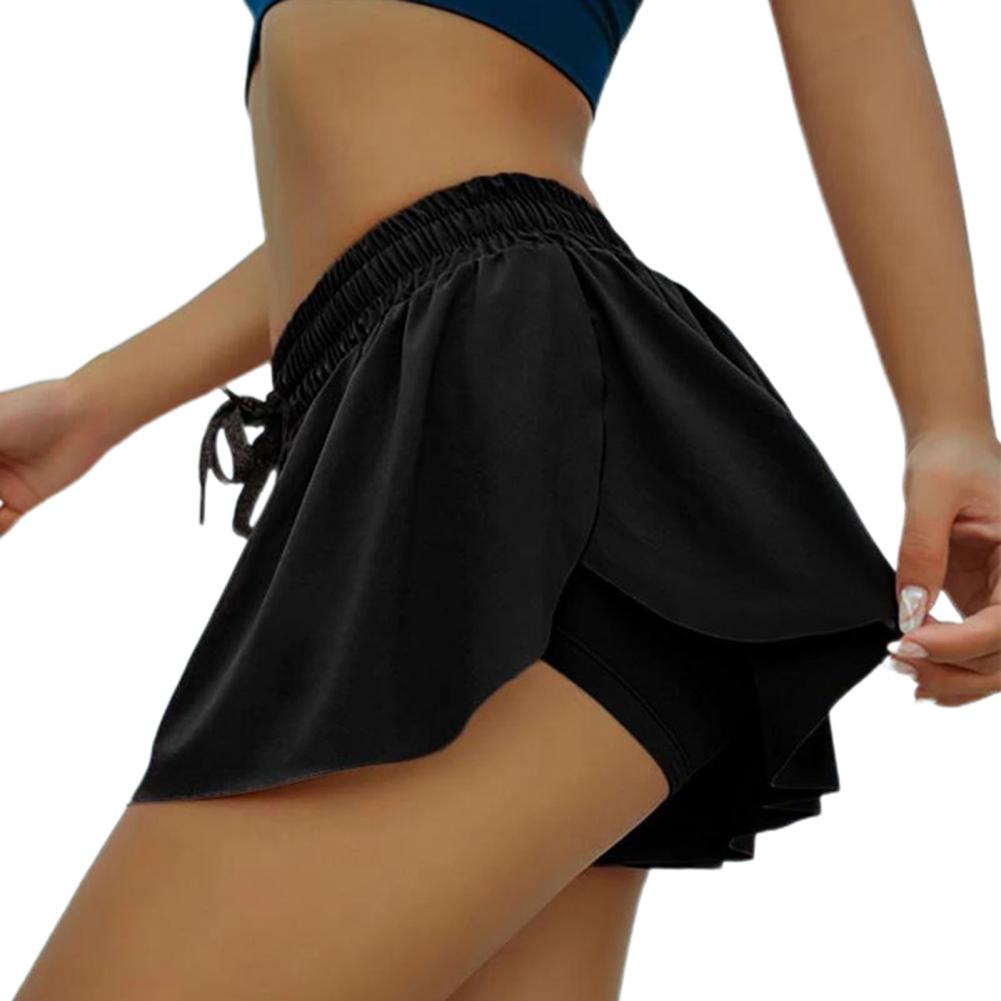 Summer Sports Shorts Skirt Women Fashion Breathable Elastic Double Layer Women Gym Short Running Women Gym Short Mini Skirt