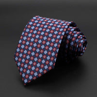 New Men&#39;s Tie Classic Solid Color Stripe Flower Floral 8cm Jacquard Necktie Accessories Daily Wear Cravat Wedding Party Gift