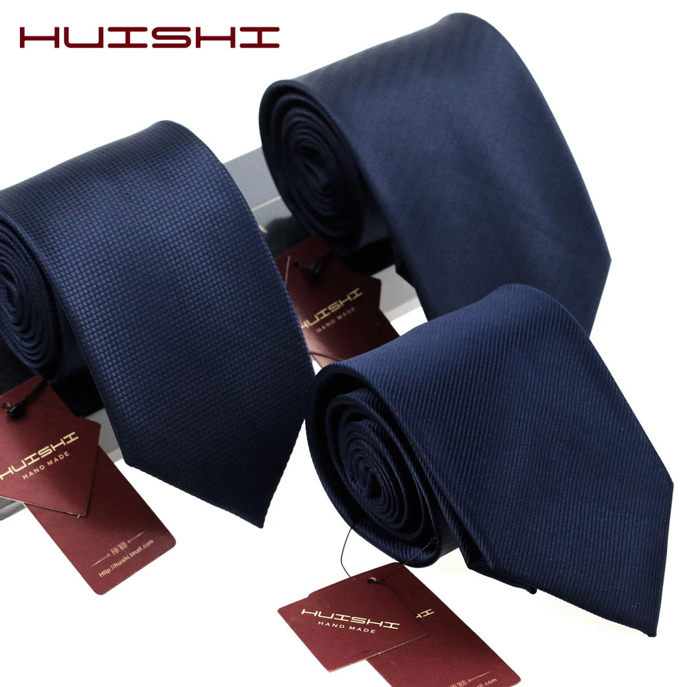 Banquet England Style Necktie Journalist Stripe Shape Waterproof Tie Men Formal Business Navy Solid Suit Evening Dress Neck Tie
