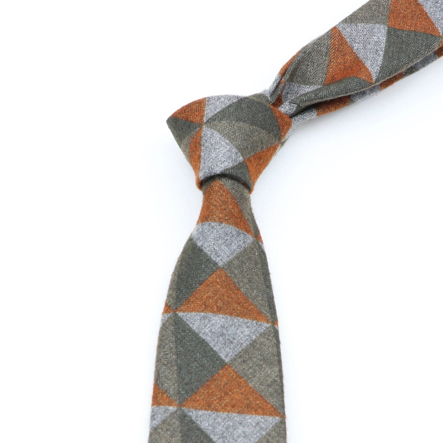 Men's  Business Diamond Check Tie Artificial Wool Cotton Dark Color Tie Striped Black Grey Necktie For Daily Accessory Paty Gift