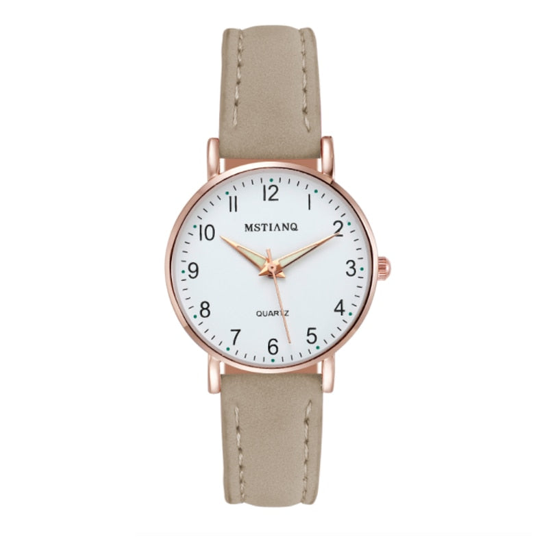 2023 New Watch Women Fashion Casual Leather Belt Watches Simple Ladies