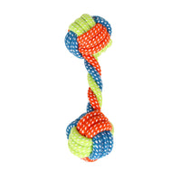 1pc Pet Dog Toy Rope Double Knot Cotton Braided Dog Rope
