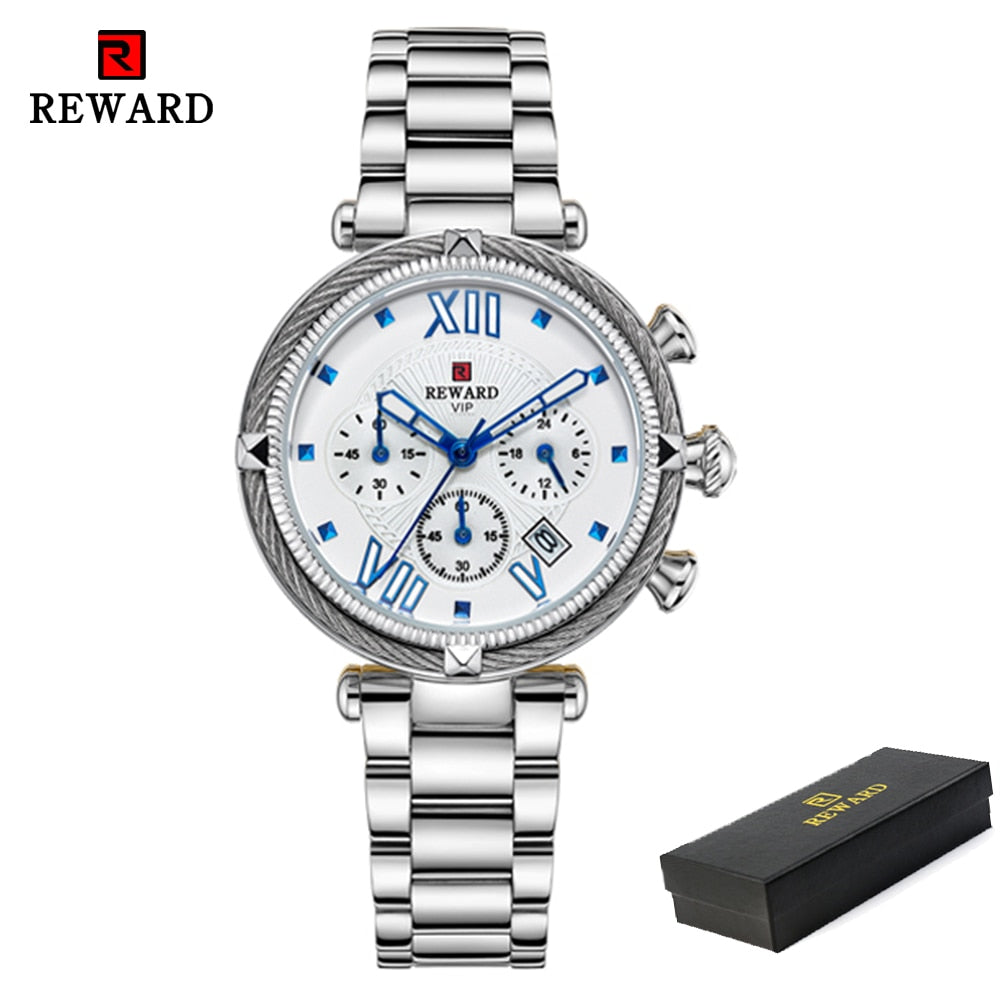 REWARD Luxury Fashion Women Watches Waterproof Casual Quartz Ladys Watch for Woman Dress Ladies Wristwatches Relogio Feminino