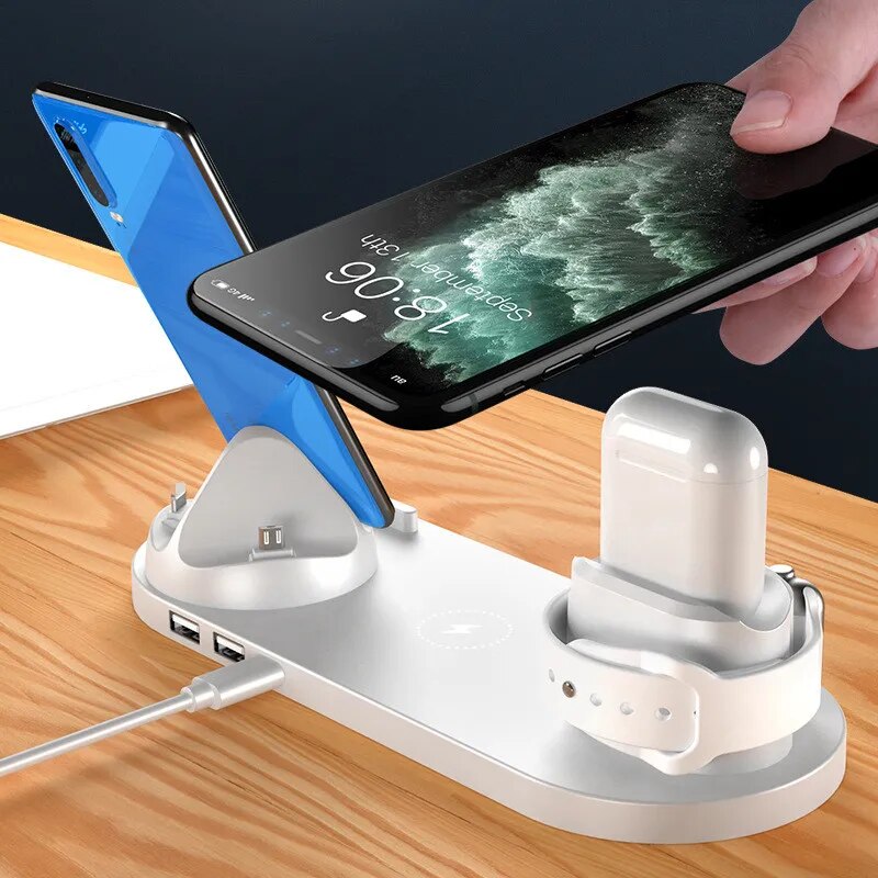 2023 Wireless Charger for iPhone 14/13/12 Fast Charger for iphone Fast Charging Pad Huawei Charging Dock Station 6 in 1