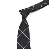 Mens Classic Cotton Ties High Quality Handmade Skinny 6CM Neck Tie Plaid Solid Color Striped Narrow Business Shirt Accessories