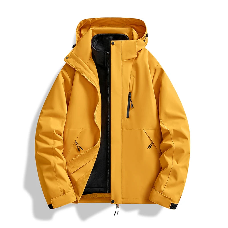High Quality Unisex Winter Wear Sports Outdoor Softshell Jacket Inner Fleece Material Hooded Style Men's Softshell Jacket