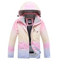 2022 New Fashion Color Matching Ski Suit Women Windproof Waterproof Jacket and Pants Suit