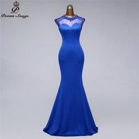 Elegant mermaid evening dress woman party night beading vestidos de fiesta de noche sleeveless evening gown party dress