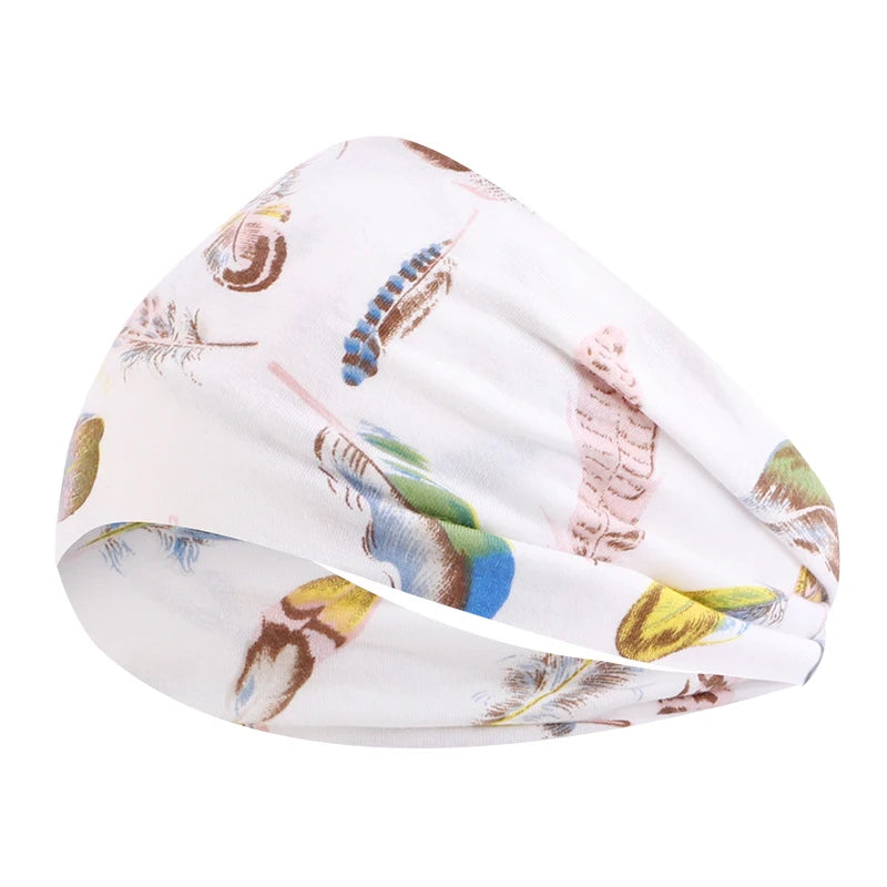 New Hair bands African Pattern Print Knotted Style Headband For Women Sport Yoga Salon Make Up Hair Wrap Fashion Accessories