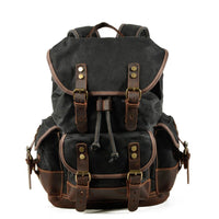 Waterproof Waxed Canvas Backpack Men Backpacks Leisure Rucksack Travel School Bag Laptop Bagpack men vintage shoulder bookbags