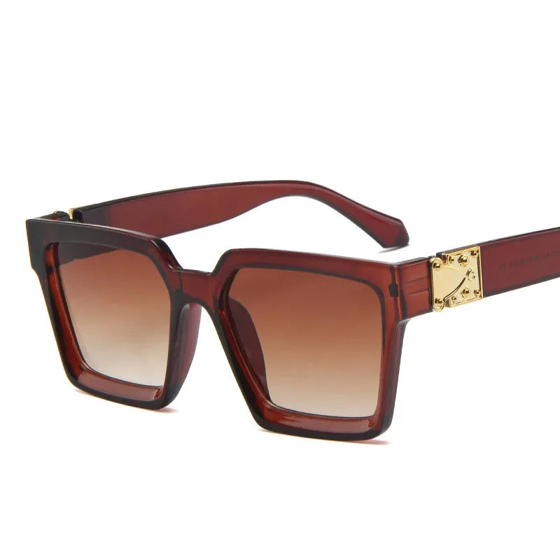 OVOYAN Square Vintage Sunglasses Men Luxury Brand Designer Men Eyeglasses Luxury Retro High Quality Female Oculos Women UV400
