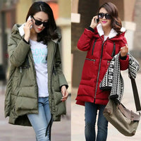 Parkas woman winter female coats 2019 new fashion zipper solid long women winter jacket pockets polyester women down jacket