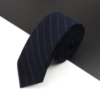 High Quality Classical Color Black Grey Skinny 100% Wool Tie Men Necktie For Business Meeting Fashion Shirt Dress Accessories