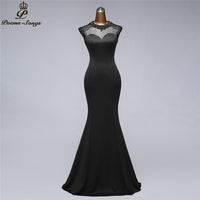 Elegant mermaid evening dress woman party night beading vestidos de fiesta de noche sleeveless evening gown party dress