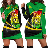 Tessffel NewFashion Country Reggae Jamaica Lion Emblem Retro Tattoo 3DPrint Pullover Sexy Women Hoodie Dress Funny Casual A1