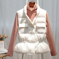 2022 New Autumn Winter Women Ultra Light Down Vest White Duck Down Jacket Short Down Coat Parka Ladies Sleeveless Waistcoat