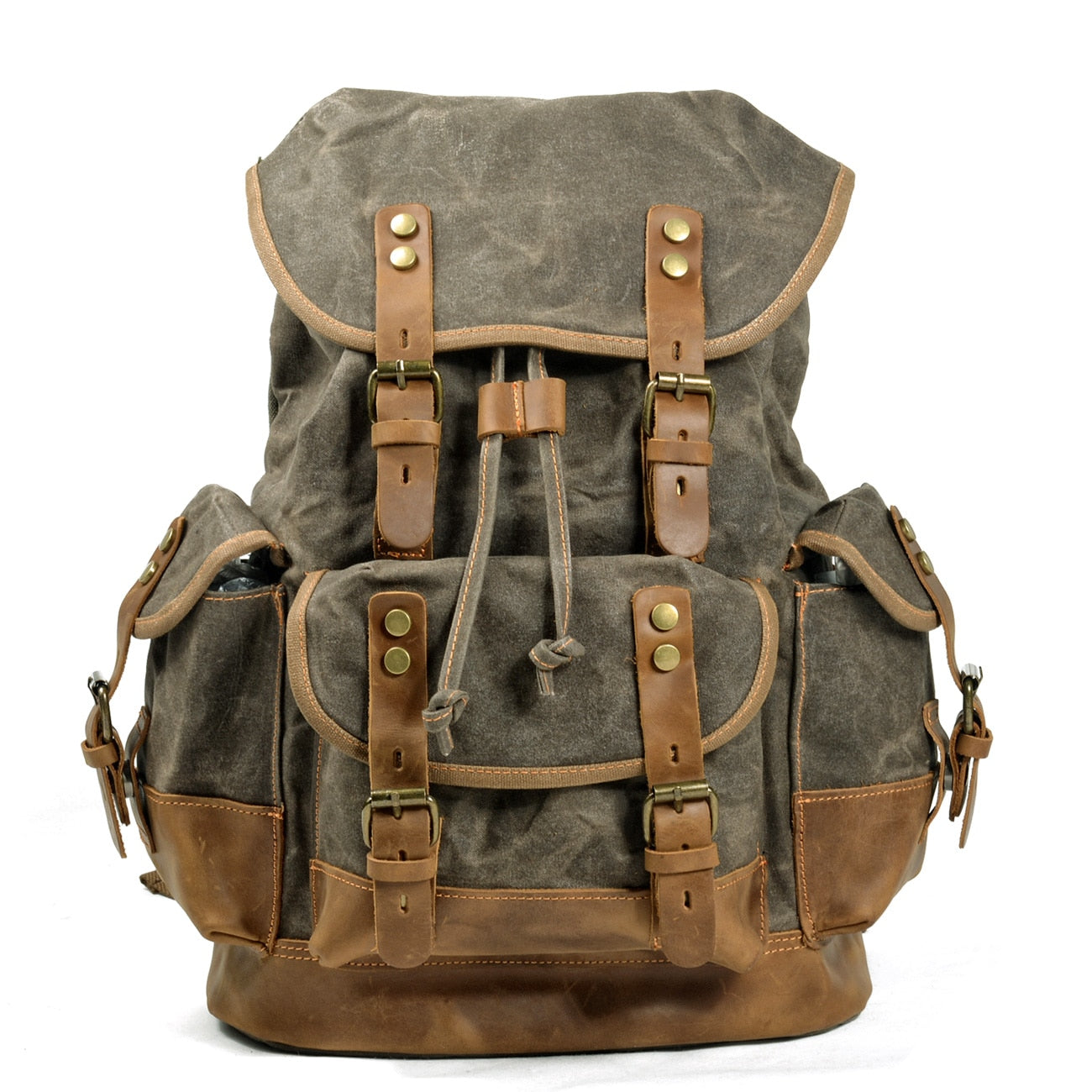 Waterproof Waxed Canvas Backpack Men Backpacks Leisure Rucksack Travel School Bag Laptop Bagpack men vintage shoulder bookbags