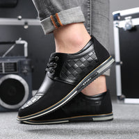 High Quality Big Size Casual Leather Shoes Men Business Breathable Men Leather Shoes Fashion Brand Casual Men Shoes Black