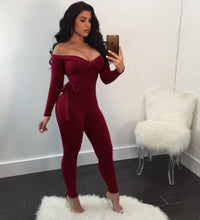 2020 Summer Women Jumpsuits Rompers Full Sleeve V-Neck Solid Sashes Sexy Night Club Party Bandage One Piece Outfits GL1063