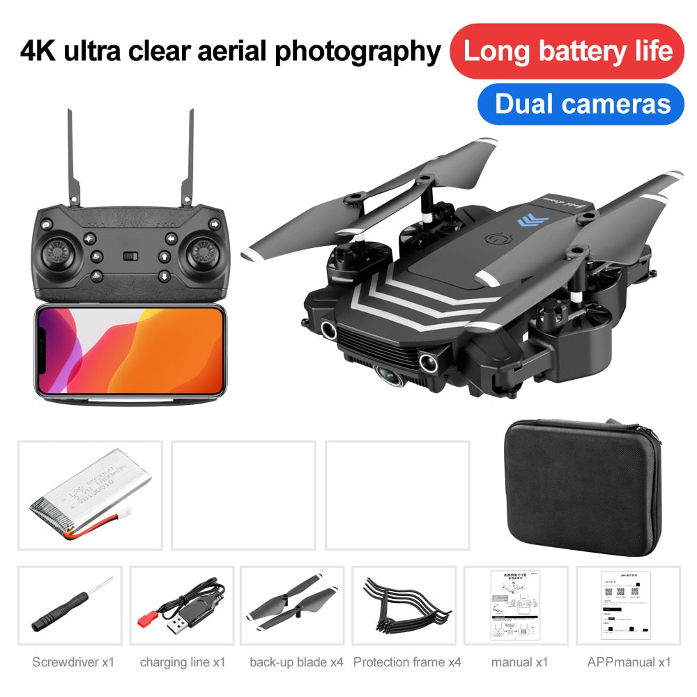 Halolo LS11 RC Drone 4K With Camera HD Wifi Fpv Mini Foldable Dron Helicopter Professional Quadcopter Selfie Drones Toy For Boys