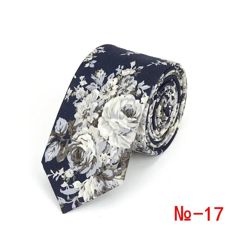 Brand New 100% Cotton Men's Paisley Print Neck Ties For Men Necktie Narrow Slim Skinny Cravate Narrow Flower Neckties Corbatas