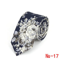 Brand New 100% Cotton Men's Paisley Print Neck Ties For Men Necktie Narrow Slim Skinny Cravate Narrow Flower Neckties Corbatas