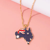 New Fashion Country Map Flag Necklace for Woman Man Liberia Haiti Jamaica Ghana Guinea Nigeria Alloy Pendant Chain Jewelry 2020