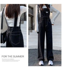 Jeans Bib Pants Women's Crotch Convenient Pants Double-headed Invisible Zipper Large Version Loose Slim Sex Pants Wide Leg Pants